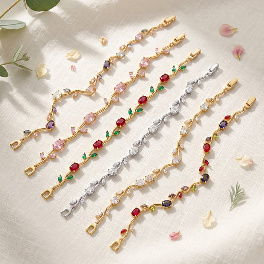 Crystal Tulip Vine Bracelet